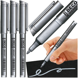MARKER WODOODPORNY GRANIT M850 DECO SREBRNY DEKORACYJNY ARTYSTYCZNY - 3 szt