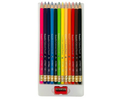 KREDKI OŁÓWKOWE SZKOLNE TRÓJKĄTNE Z GUMKĄ ŚCIERALNE 12 KOLORÓW ASTRA