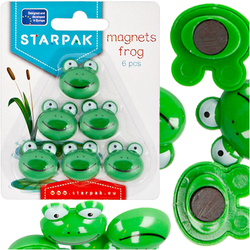 MAGNESY ŻABKI DO TABLIC NA TABLICĘ LODÓWKĘ MOCNE 25 mm STARPAK 6 szt.
