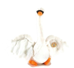 WIELKI PLUSZOWY ŁABĘDŹ MASKOTKA PTAK 46 CM - DEEF