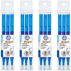 ZENITH OOPS! WKŁAD WYMAZYWALNY ŚCIERALNY NIEBIESKI SZKOLNY - 12 sztuk