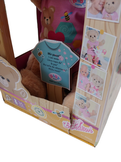 BABY BORN MIŚ PLUSZOWY NIEDŹWIADEK MASKOTKA PRZYTULANKA Z NAJLEJKAMI RÓŻOWY