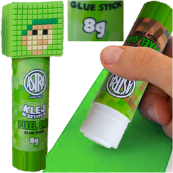 KLEJ W SZTYFCIE ASTRA SZKOLNY 8G MOCNY Z FIGURKĄ MINECRAF PIXEL ONE - 3 szt