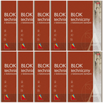 BLOK TECHNICZNY A4 KOLOROWY 10 KARTEK 160g SZKOLNY UNIPAP - 10 sztuk