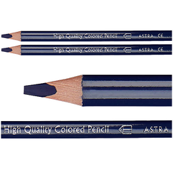 KREDKA ASTRA TRÓJKĄTNA OŁÓWKOWA JUMBO GRUBA W DREWNIE GRANATOWA - 2 szt.