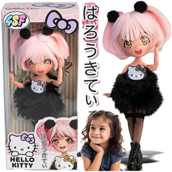 LALKA GOLDEN DIVA HELLO KITTY MANGA MODA JAPOŃSKA PRZEGUBOWA RÓŻOWA