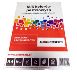 PAPIER KSERO A4 KOLOROWY PASTELOWY 250 K - EMERSON