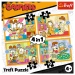 PUZZLE 4w1 GARFIELD KOCHA LAZANIĘ NICKELODEON UKŁADANKA 34673 TREFL