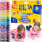 KREDKI Z GLINKI KAOLINOWEJ GRAFIONOWE SZKOLNE 24 KOLORY WYRAZISTE ASTRA