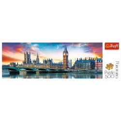PUZZLE 500 EL. PANORAMA BIG BEN PAŁAC LONDYN UKŁADANKA TREFL 29507