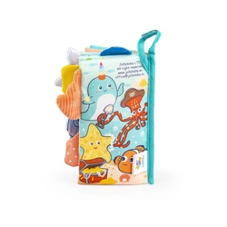 KSIĄŻECZKA SENSORYCZNA MATERIAŁOWA EDUKACYJNA ZWIERZĄTKA TAJEMNICE OCEANU