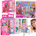LALKA BARBIE I PRZYTULNY DOMEK ROZKŁADANY ŁAZIENKA KUCHNIA SYPIALNIA MATTEL