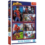 PUZZLE 2x70 MARVEL SPIDER-MAN PAJĘCZE HISTORIE UKŁADANKA 34443 TREFL