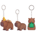 BRELOK BRELOCZEK KAPIBARA Z PLECAKIEM TRUSKAWKĄ PICIEM KACZUSZKĄ 7 cm