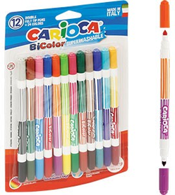 DWUSTRONNE PISAKI FLAMASTRY BICOLOR 24 KOL CARIOCA