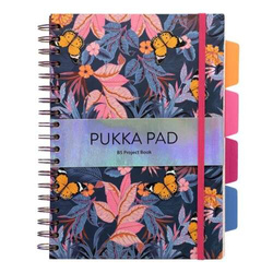 KOŁOZESZYT KOŁONOTATNIK PUKKA PAD LINIA B5/100 KARTEK PRZEKŁADKI MOTYLE