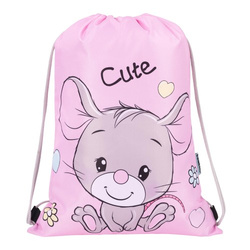 PLECAK SZKOLNY BAMBINO WŁOCHACZ PLUSZOWY 3w1 PIÓRNIK WOREK UROCZA MYSZKA