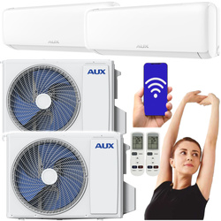 KLIMATYZATOR ŚCIENNY AUX Q-SMART PLUS II 3,5 kW WiFi GRZANIE LED UV - 2 szt