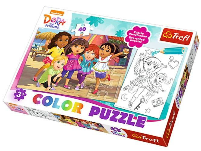 Color puzzle dora i przyjaciele 40 el - trefl (5900511365122
