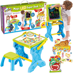 BIURKO AKTYWNEGO PRZEDSZKOLAKA TABLICA LED 3w1 EDUKACYJNE CAROTINA LISCIANI