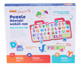PUZZLE DŹWIĘKI WOKÓŁ NAS MOJE PIERWSZE ABC NAUKA LITEREK PIOSENKI DUMEL