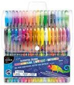 DŁUGOPISY ŻELOWE KOLOROWE ZAPACHOWE FLUO BROKATOWE METALIK 36K KIDEA