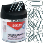 POJEMNIK MAGNETYCZNY SPINACZE BIUROWE OFFICE PRODUCTS 100 SZT 26mm METALOWE