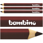 KREDKA BAMBINO TRÓJKĄTNA W DREWNIANEJ OPRAWIE GRUBA JUMBO BRĄZOWA - 3 szt.