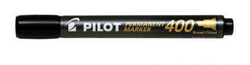 MARKER PERMANENTNY ŚCIĘTY PISAK PILOT 400 WODOODPORNY CZARNY - 2 sztuki