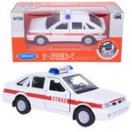 POLONEZ CARO PLUS STRAŻ METALOWY SAMOCHODZIK Z EPOKI PRL WELLY 1:34 BIAŁY