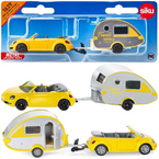 SAMOCHÓD Z PRZYCZEPĄ CAMPINGOWĄ KOLEKCJONERSKI KABRIOLET 1629 SIKU