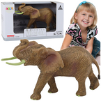 FIGURKA KOLEKCJONERSKA SŁOŃ AFRYKAŃSKI Z PODNIESIONĄ TRĄBĄ ZWIERZĘTA ŚWIATA