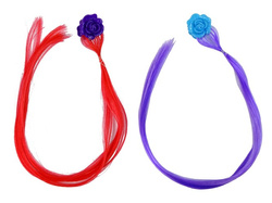 LALKA GŁOWA DO CZESANIA AKCESORIA DO STYLIZACJI WŁOSÓW KOLOROWE PASEMKA