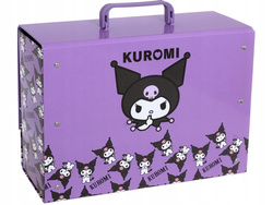 TECZKA SZKOLNA Z RĄCZKĄ GRUBA TWARDA XL A4 ST.MAJEWSKI KRÓLIK PINK KUROMI