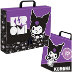 TECZKA SZKOLNA Z RĄCZKĄ GRUBA TWARDA XL A4 ST.MAJEWSKI KRÓLIK BLACK KUROMI