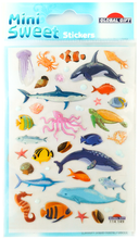 NAKLEJKI WYPUKŁE MINI SWEET - ZWIERZĘTA MORSKIE