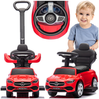 JEŹDZIK Z RĄCZKĄ DLA DZIECI SAMOCHÓD MERCEDES-BENZ C CZERWONY MILLY MALLY