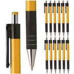 DŁUGOPIS AUTOMATYCZNY 0.7mm WKŁAD NIEBIESKI OBUDOWA ŻÓŁTA TETIS - 12 szt.