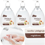 CLINEX MYDŁO W PŁYNIE LIQUID SOAP NAWILŻA 500ml ZAPACH MIGDAŁOWY - 3 szt.
