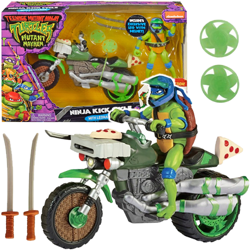 Figurki wojownicze żółwie ninja motocykl leonardo (043377834311