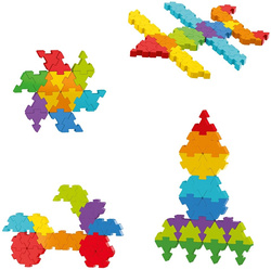 KLOCKI MAŁYCH GENIUSZY EDUKACYJNE KOLOROWE PUZZLE UKŁADANKA 80 EL. ASKATO