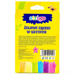 KREDKI ŻELOWE W SZTYFCIE WYKRĘCANE STRIGO 6 NEONOWYCH KOLORÓW MIĘKKIE