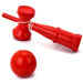 DREWNIANY MŁOTEK Z PIŁKĄ KENDAMA PRO KIDS ZABAWKA ZRĘCZNOŚCIOWA CZERWONA