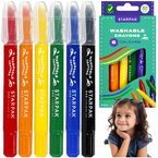 KREDKI SZKOLNE ZMYWALNE 6 INTENSYWNYCH KOLORÓW OKRĄGŁE STARPAK