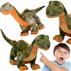 MASKOTKA WIELKI PLUSZOWY DINOZAUR ZIELONY BRACHIOZAUR 60 CM DEEF