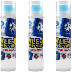 KLEJ SZKOLNY W PŁYNIE Z APLIKATOREM TRANSPARENTNY 50 ml ASTRA - 3 sztuki