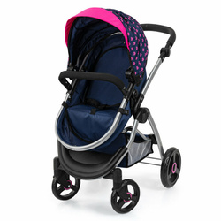 WÓZEK DLA LALEK CITY MAX SPACERÓWKA GONDOLA 2w1 GŁĘBOKI SERDUSZKA BAYER