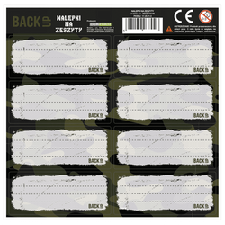 NAKLEJKI NA ZESZYT 8 SZT MORO MILITARY - BACKUP