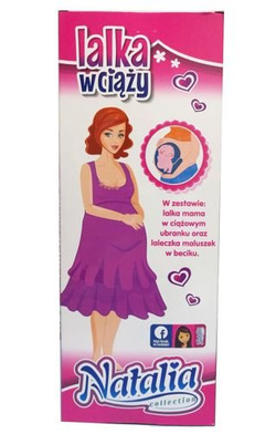 LALKA NATALIA W CIĄŻY MAMA I BOBAS NIEMOWLĘ 29 cm DLA DZIEWCZYNEK