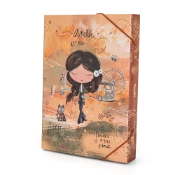 TECZKA Z GUMKĄ A4 KARTONOWA LAKIEROWANA ANEKKE GRZBIET 4,5 cm ARGUS